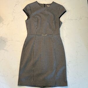 Houndstooth sheath dress